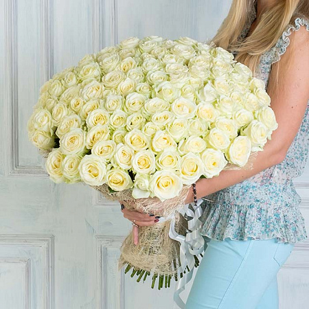 101 белая роза