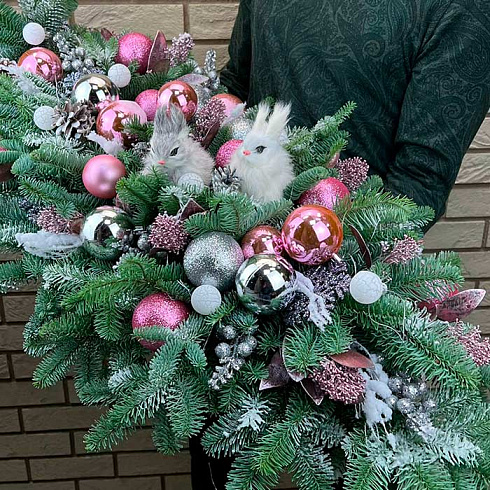 Большая новогодняя композиция на стол