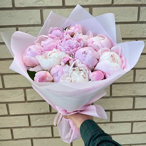 Нежно розовые пионы