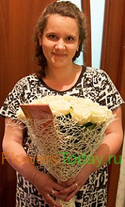 Букет белых роз