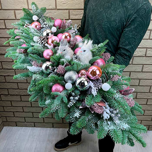 Большая новогодняя композиция на стол