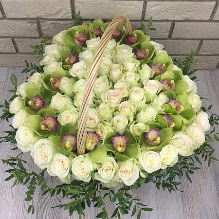 Сердце из цветов