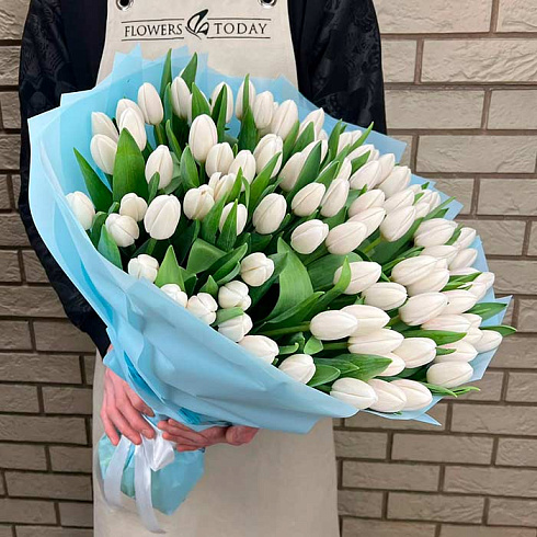 101 белый тюльпан