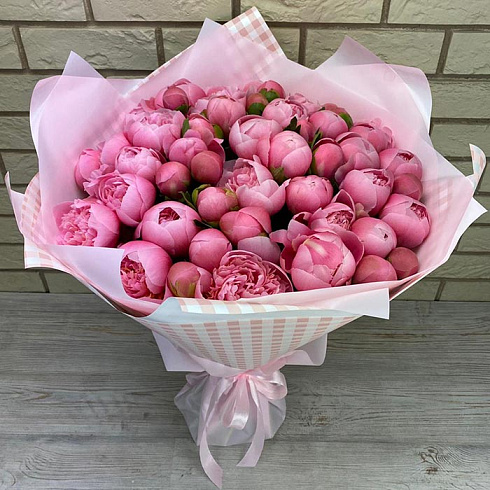 Нежные розовые пионы