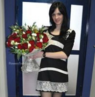 Розы, эустома, альстромерия Розы, эустома, альстромерия